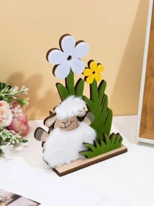đồ vật trang trí gỗ, cừu sáng tạo & thiết kế hoa trang trí thủ công cho gia đình - Nhiều màu - Xem 2