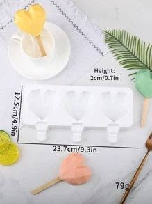 Khuôn hình trái tim thiết kế 1pc - trắng - Xem 5