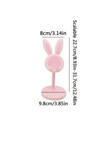 Giá đỡ điện thoại để bàn có thể điều chỉnh thiết kế thỏ 1 cái - Hồng - Xem 2