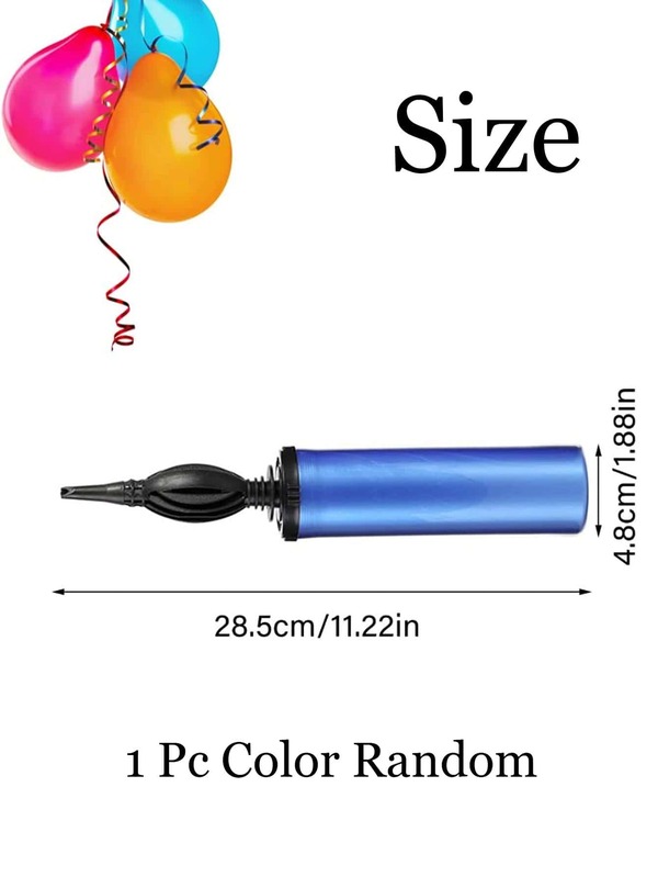 1pc Random Color Balloon Inflator, Simple PP Two Way Manual Balloon