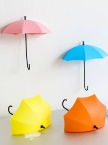 3入組傘形牆面掛鉤 - 彩色 - 查看 2