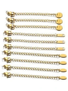 10 Stücke/Set Fashion Edelstahl DIY Erweitert Kette, Für Frauen Für DIY Schmuckherstellung