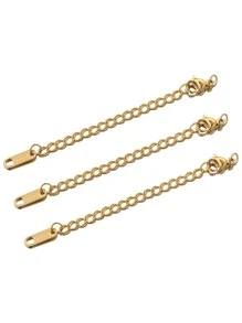 10 Stücke/Set Fashion Edelstahl DIY Erweitert Kette, Für Frauen Für DIY Schmuckherstellung