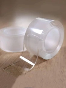 1 Cuộn Băng Keo Hai Mặt Trong Suốt Không Thấm Nước, Băng Keo Hai Mặt Có Thể Tháo Rời Đa Năng, Hộ Gia Đình - Trong sáng - Xem 1