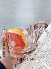 1入組玻璃馬克杯現代透明辦公馬克杯適合日常使用 - 彩色 - 查看 5