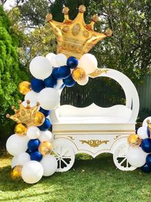 3 cái/bộ Bóng PE, Bóng trang trí hình vương miện cho bữa tiệc - Vàng - Xem 6