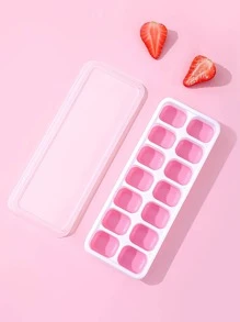 1入組矽膠冰塊模具家用極簡多格冰塊模具 - 粉色 - 查看 1