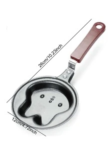 1 pieza acero carbono dibujos animados lindo con diseño de conejo de cocina sartén para casa - Gris - Ver 2
