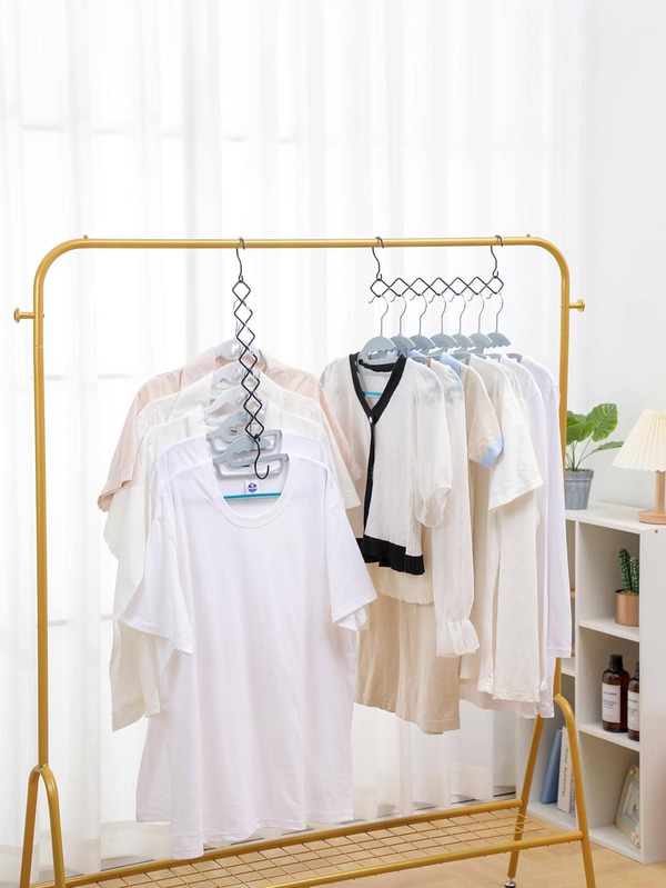 1pc Stainless Steel Clothes Hanger Storage Rack, Minimalist Plain ...