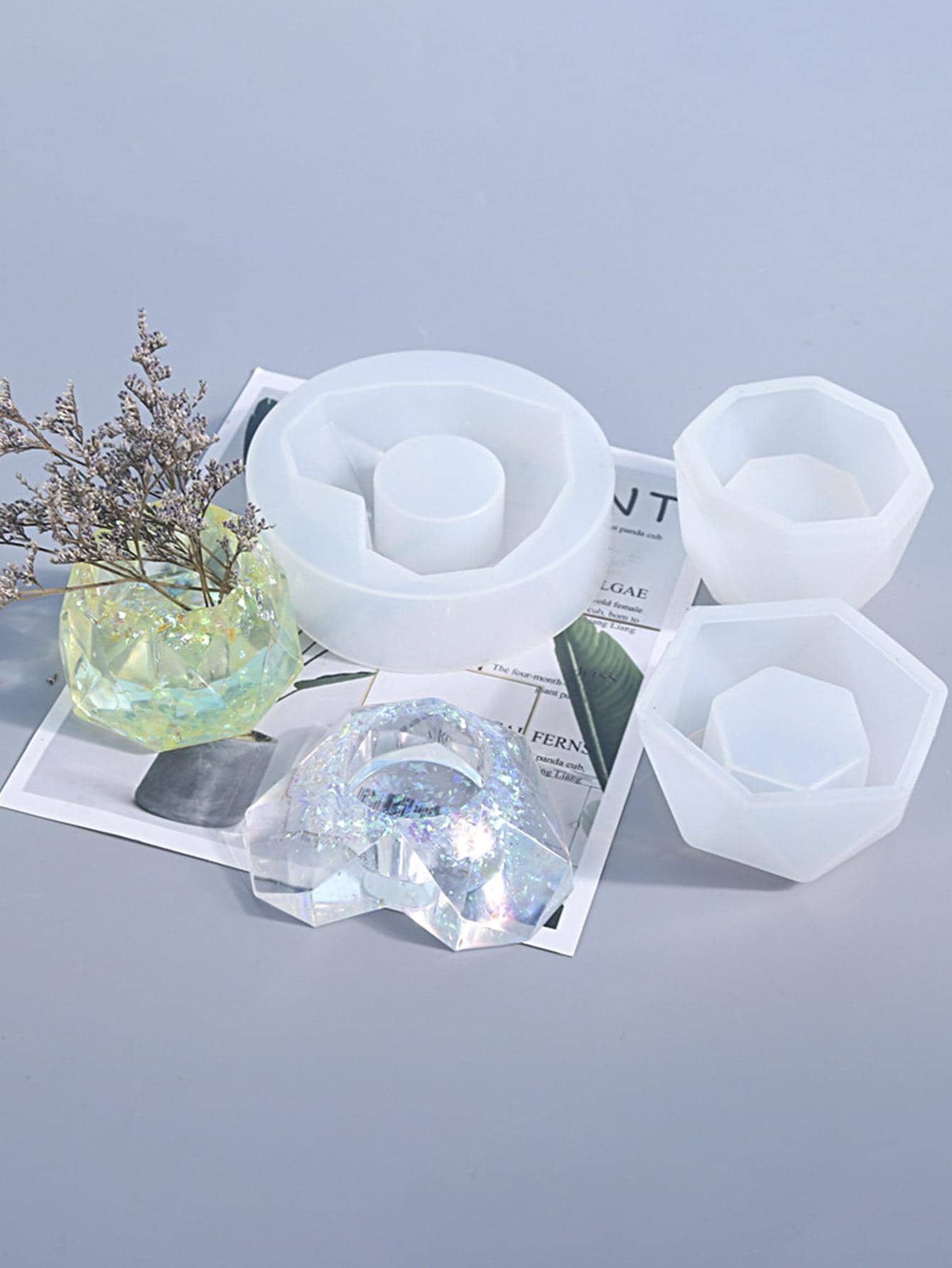 1 pieza Molde de silicona diseño de florero para DIY