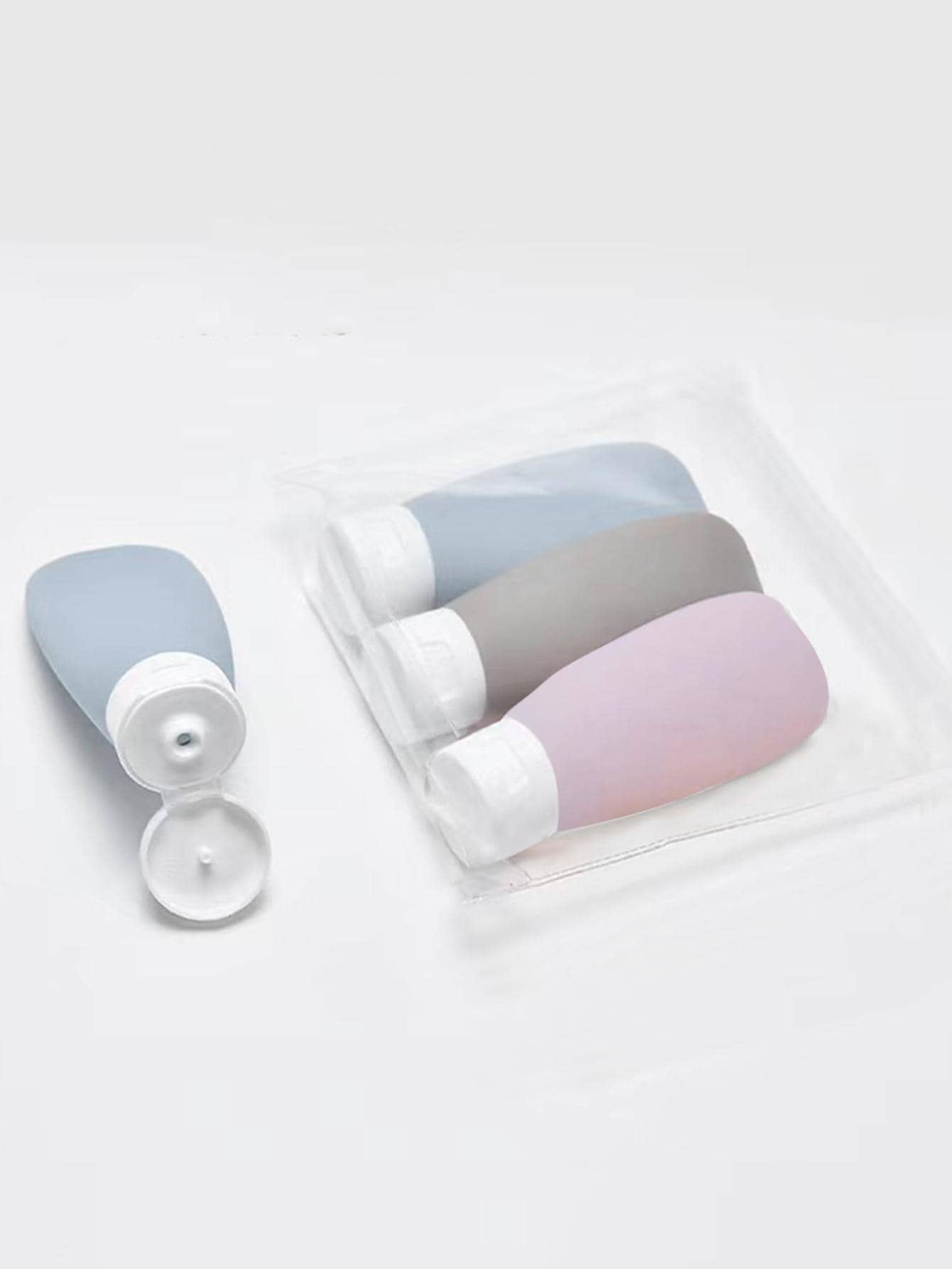 3入組乳液分配瓶北歐素色塑料乳液分配瓶適合戶外、旅行