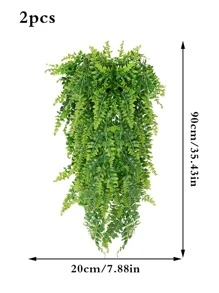 2 Cây Treo Nhân Tạo Cây Nho, Cây Treo Giả Bằng Nhựa Xanh Đơn Giản Để Trang Trí Trong Nhà Và Ngoài Trời - màu xanh lá - Xem 4