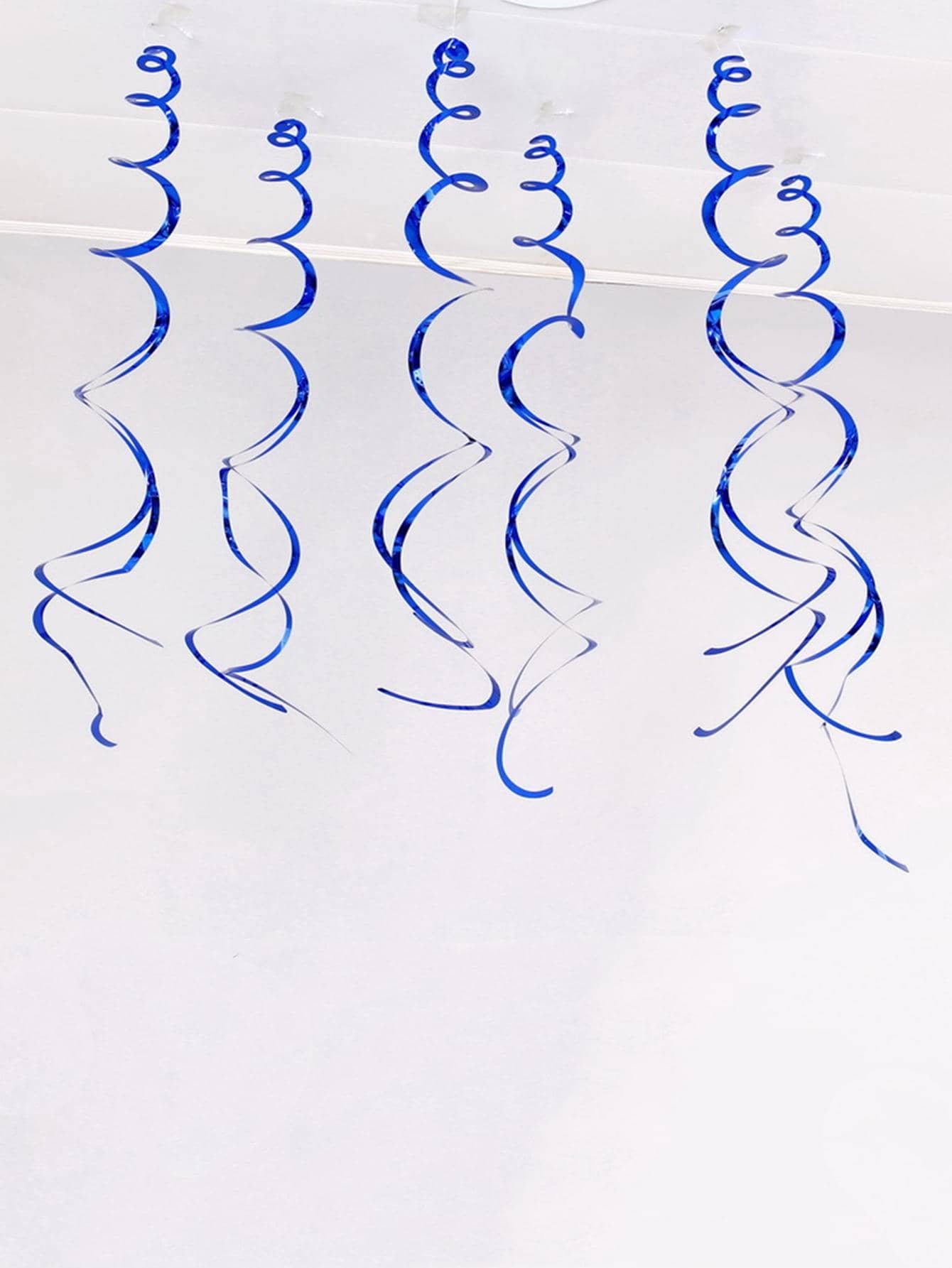 6入組/套PVC懸掛現代掛漩渦裝飾 - 藍色 - 查看 1