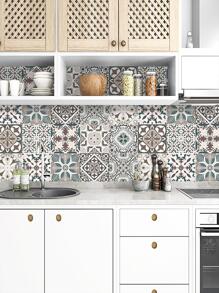 10pcs/20pcs Mandala Style Kitchen Wall Decals, Waterproof & Grease-Proof Kitchen Stickers,Stickers,Wall Decal, Vinyl Decal For Home Decorations,Spring Decoration Items Refresh Your Home,Rama Decoration Stickers Gifts Birthday Graduation