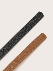 2pcs Round Buckle Belt Summer, School Fall, Autumn, Halloween