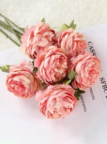 1入組塑料人造花浪漫仿真花裝飾傢居裝飾和派對 - 粉色 - 查看 1