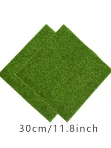 1pc PVC Artificial Lawn, Modern Green Fake Lawn For Outdoor - Green - View 5