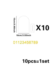 10pcs/Set PMMA Party Direction Sign, Modern Party Direction Sign For Party,Christmas - Clear - View 5