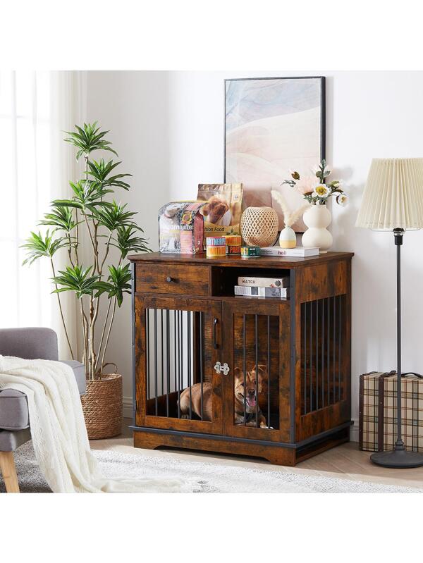 Dog crates, indoor pet crate end tables, decorative wooden kennels with