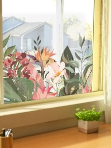 1 pieza Película con patrón floral decorativo ventana - Multicolor - Ver 4
