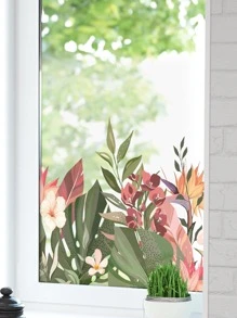 1 pieza Película con patrón floral decorativo ventana - Multicolor - Ver 6