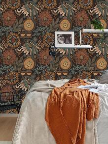 1pc Floral Pattern Wall Paper,Renovation Stickers Peel Wall Panels,Wall Paper, Wallpapers,Spring Decoration Items Refesh Your Home,Rama Decoration Stickers Gifts Birthday Graduation