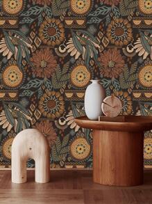 1pc Floral Pattern Wall Paper,Renovation Stickers Peel Wall Panels,Wall Paper, Wallpapers,Spring Decoration Items Refesh Your Home,Rama Decoration Stickers Gifts Birthday Graduation