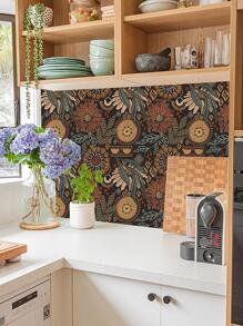 1pc Floral Pattern Wall Paper,Renovation Stickers Peel Wall Panels,Wall Paper, Wallpapers,Spring Decoration Items Refesh Your Home,Rama Decoration Stickers Gifts Birthday Graduation