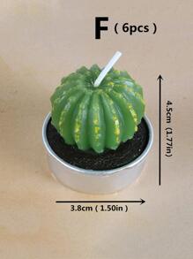 6入組多肉設計燭臺 - 綠色 - 查看 8
