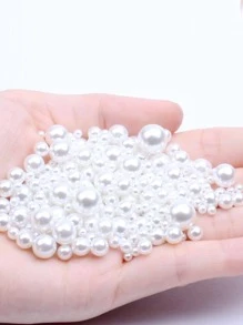 300pcs Faux Pearl Design Throwing Confetti,Christmas - White - View 2
