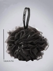 1pc Solid Color Bath Loofah - Black - View 4