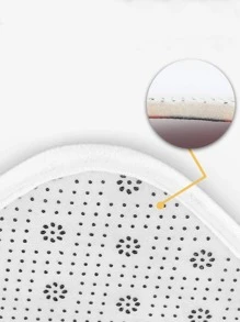 1入組滌綸浴室毯或者1入組淋浴現代花卉圖案和蝴蝶樣式馬桶墊適用於浴室 - 彩色 - 查看 2