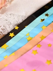 20入組塑膠禮品現代星星圖案禮品袋適用於家庭 - 杏色 - 查看 3