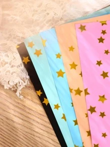 20pcs Plastic Gift Bag, Modern Star Pattern Gift Bag For Home - Baby Blue - View 5