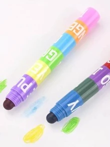 2支裝字母圖形混合顏色熒光筆復古可拆卸熒光筆用於繪畫、書寫 - 彩色 - 查看 9