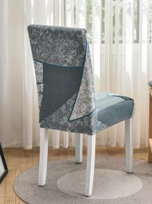 1入組幾何圖案彈力椅套現代滌綸家用餐椅座套