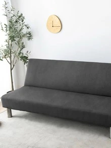1 Đồng Màu Futon Bọc, Tối Giản Polyester Chống Nước Futon Dành Cho Gia Đình, Tất Cả Các Mùa - Màu xám đen - Xem 3