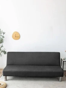 1 Đồng Màu Futon Bọc, Tối Giản Polyester Chống Nước Futon Dành Cho Gia Đình, Tất Cả Các Mùa - Màu xám đen - Xem 1