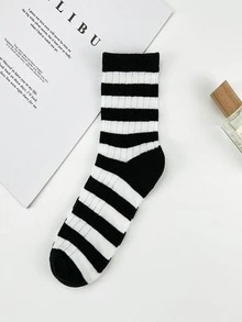 5pairs Breathable Sweat-Absorbing Boy's Letter Print Mid-Calf Socks - Multicolor - View 3