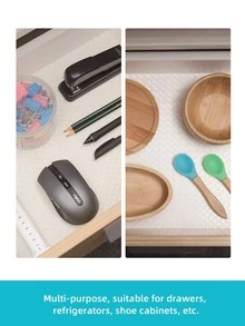 1入組PEVA抽屜內襯極簡透明防水防滑架子襯墊 - 無色 - 查看 5