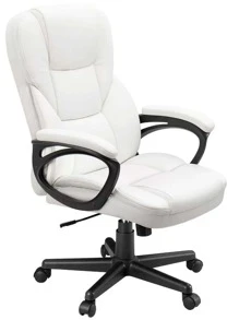 Furmax PU Leather Swivel Executive Office Chair,Adjustable Office Chair With Lumbar Support