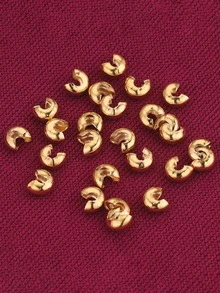 50入組/套時尚極簡風格DIY首飾配件適合女士DIY首飾製作 - 金黃色 - 查看 4