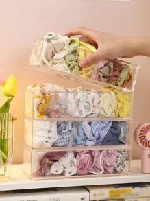 1 Cái Trong Suốt Buộc Tóc Tổ Chức, Đa Năng Để Bàn Tổ Chức, Hộ Gia Đình - Trong sáng - Xem 2