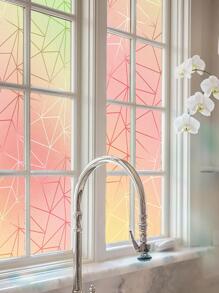 1 cuộn phim cách nhiệt cửa sổ Rainbow, phim cách nhiệt tĩnh điện hình học không đối xứng mờ màu, phim kính mờ không dính, chặn tia UV, dễ tháo gỡ (44,5 x 500cm), nhãn dán, decal dán tường, decal vinyl trang trí nhà cửa, vật dụng trang trí mùa xuân làm mới ngôi nhà của bạn, nhãn dán trang trí Rama - Nhiều màu - Xem 7