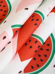 Miater 1pc Watermelon Pattern Tassel Decor Tablecloth, Modern Polyester Table Cover For Dining Room - Multicolor - View 6