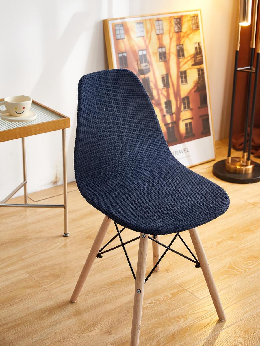 1 Chắc Chắn Màu Xanh Navy Bọc Ghế, Không Làm Đầy, Polyester Hiện Đại Mềm Mại Co Giãn Nhà Bọc Ghế - Màu xanh hải quân - Xem 1