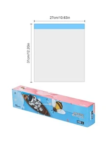 15 piezas/set Bolsa de almacenamiento de alimento cocina simple transparente para cocina - Azul - Ver 2