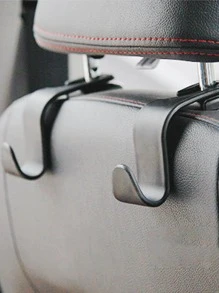 1pc PP Hook, Modern Multifunction Car Seat Back Hook For Car - Black - View 1