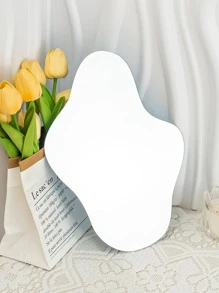 1 miếng dán tường gương hình dạng bất đối xứng, miếng dán tường bằng chất liệu Acrylic dày 2mm, thích hợp cho phòng ngủ, phòng khách, phòng tắm, nhà bếp - Bạc - Xem 5