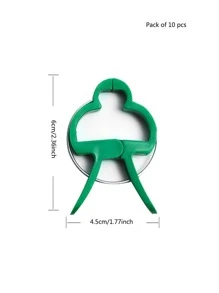 10pcs Plastic Plant Clip - Green - View 6